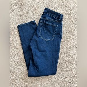 Talbots size 6 slim ankle jeans. Dark blue denim.